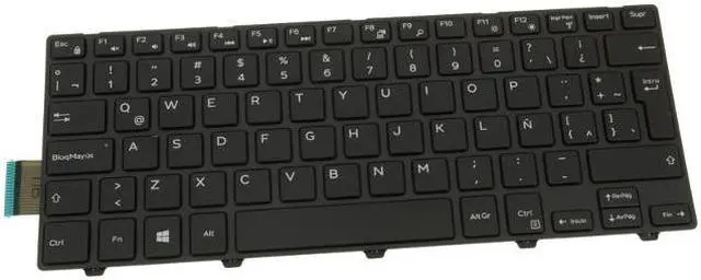 Main image of SPANISH Dell OEM Inspiron 3441 34423443 Latitude 3450 Laptop Keyboard TCKCW