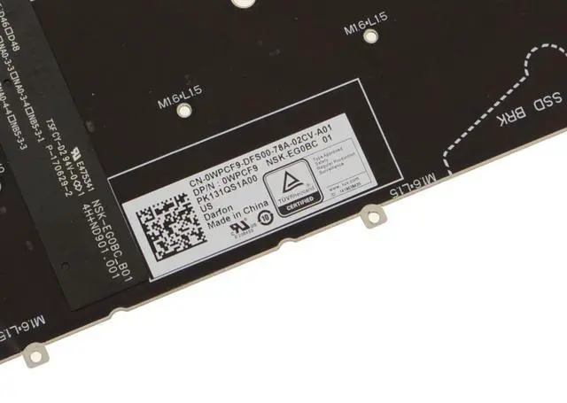 Alt view image 4 of 4 - WPCF9 Dell Us Keyboard XPS9365-70