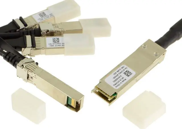 Alt view image 2 of 3 - Dell OEM Poweredge M1000E 40GBE QSFP to 10GBE SFP Cables x4 Cable TCPM2
