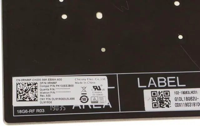 Alt view image 4 of 5 - New Dell OEM Latitude 7400 Laptop Keyboard  Backlight RN86F