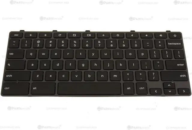 Alt view image 2 of 4 - Keyboard for Dell Chromebook 3100 3400 5190 Laptops 0D2DT - Power Button Version