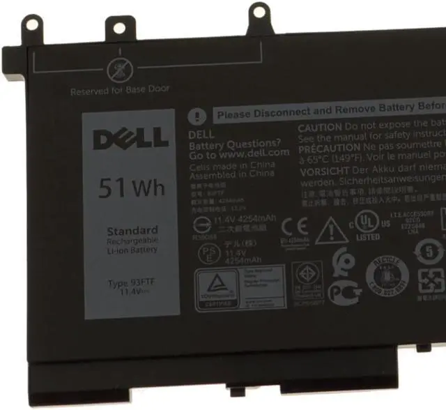 Alt view image 2 of 5 - New  Dell OEM Original Latitude 5580 5480 5280 3-Cell 51Wh Laptop Battery 93FTF
