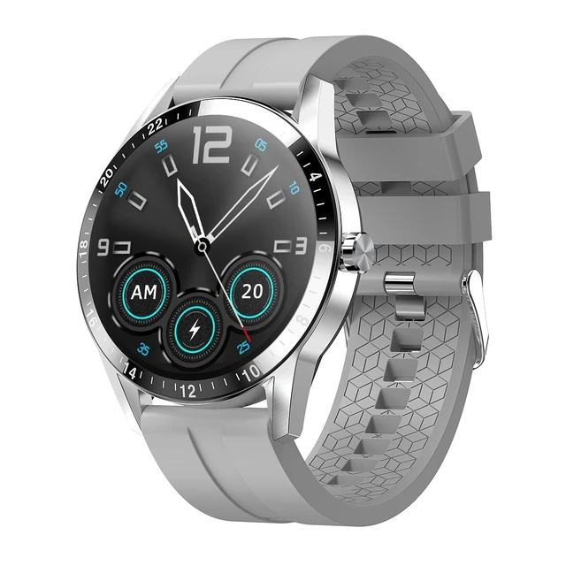 Alt view image 2 of 7 - G20 1.3 inch IPS Color Screen IP67 Waterproof Smart Watch, Support Blood Oxygen Monitoring / Sleep Monitoring / Heart Rate Monitoring, Style: Silicone Strap(Grey) (Grey)