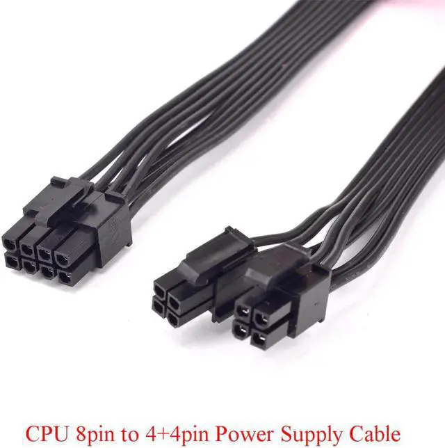 Alt view image 4 of 7 - CPU 8pin to 4+4pin Power supply Cable ATX 12V Durable 2x P4 to P8 for Corsair CX Series CX430M 500M 600M 750M CS Series CS450M 550M 650M 750M 850M