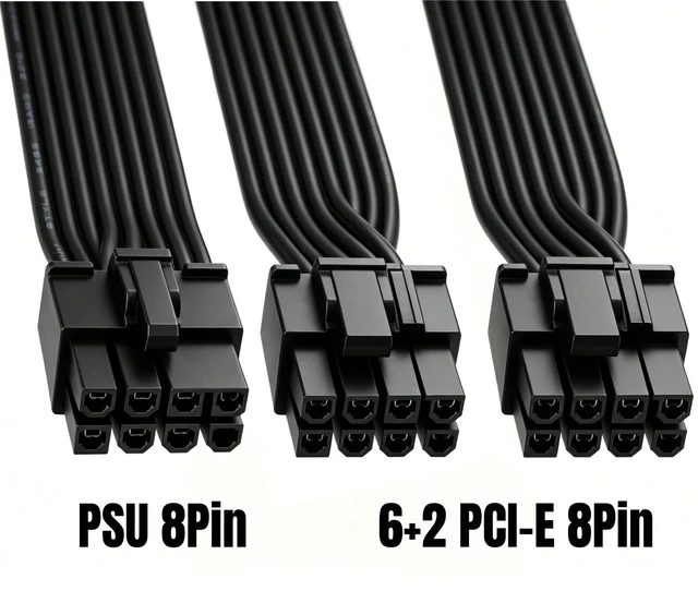 Alt view image 4 of 6 - YEPLOOK PCIe 2x 8Pin GPU Power Cable for Seasonic VERTEX GX-1200, GX1000, GX-850, GX-750, PX-1200, PX-1000, PX-850, PX-750 Modular Power