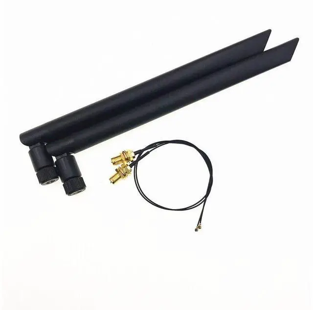 Alt view image 2 of 4 - 2 x 6dBi Dual Band M.2 IPEX MHF4 U.fl RP-SMA Wifi Antenna Set for Intel AX200 AX201 9260 9560 8265 8260 7265 7260 NGFF M.2 Card