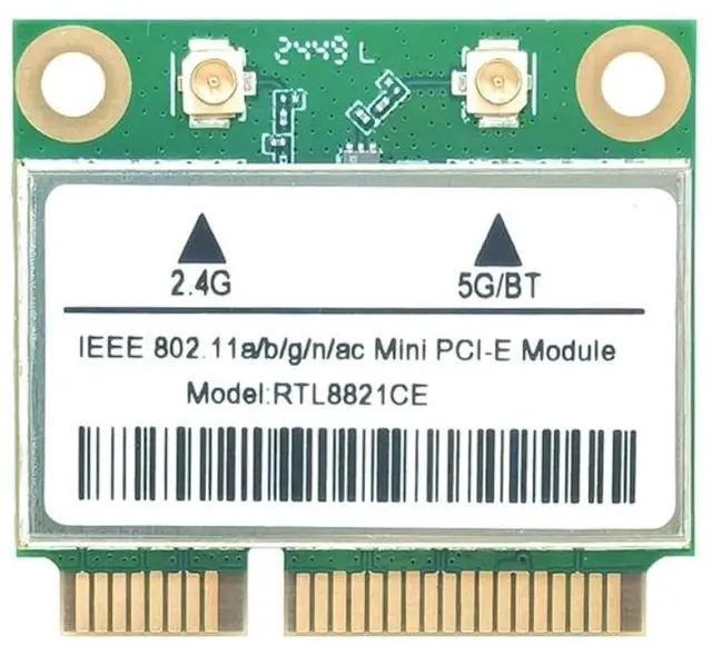 Main image of YEPLOOK RTL8821CE Mini PCI-E Card 2.4Ghz 5Ghz BT4.2 433Mbps+150Mbps 802.11AC Wireless WIFI Card