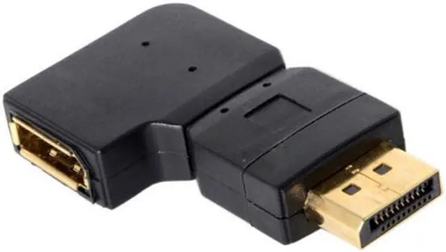 Alt view image 4 of 6 - CY Left Angled 90 Degree DisplayPort Male to Female Extension Adapter Standard DP DP-086-LE