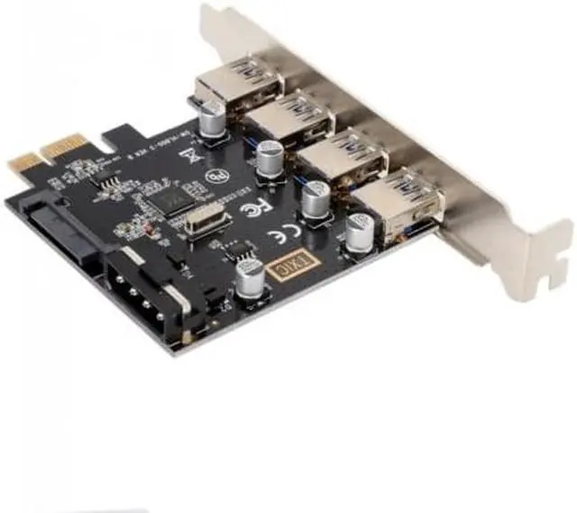 Alt view image 4 of 8 - Chenyang 4 Ports PCI-E to USB 3.0 HUB PCI Express Expansion Card Adapter 5Gbps for Motherboard