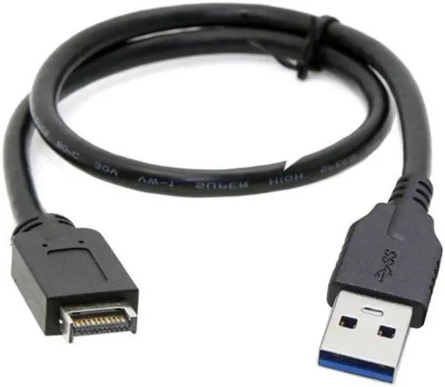 Alt view image 3 of 7 - Chenyang Cable USB 3.1 Front Panel Header to USB 3.0 Type-A Male Extension Data Cable 50cm