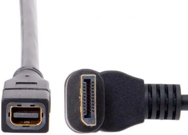 Alt view image 6 of 7 - Chenyang Cable Up Angled DP DisplayPort 90 Degree to Mini DP DisplayPort  Female Cable for Displays Monitors