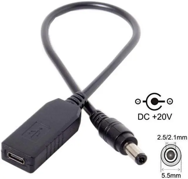 Alt view image 6 of 7 - Chenyang Cable USB 3.1 Type C USB-C to DC 20V 5.5 2.5mm & 2.1mm Power Plug PD Emulator Trigger Charge Cable for Laptop