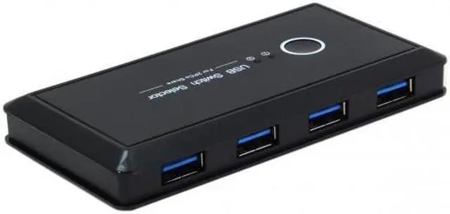Alt view image 3 of 7 - Cablecc KVM USB 3.0 Switch Selector 2 Port PCs Sharing 4 Devices for Keyboard Mouse Scanner Printer