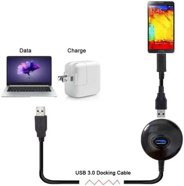 Alt view image 2 of 7 - Chenyang Cable USB 3.0 Type-A Male to Female Extension Dock station Docking Cable 0.8m