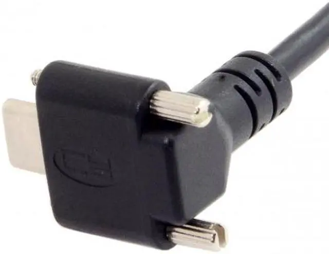 Alt view image 3 of 7 - Cablecc 1.2M Down Up Angled USB 3.1 Type-C Dual Screw Locking to Standard USB3.0 Data Cable 90 Degree for Camera