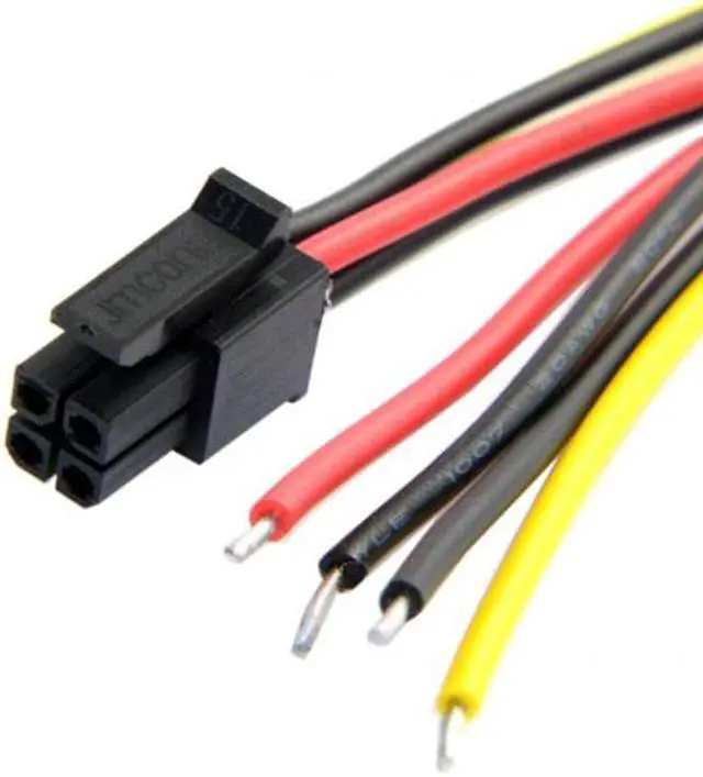 Alt view image 2 of 7 - KAIBOXIXI ATX Molex Micro Fit Pitch 3.0mm 4Pin Male to Open Wire Power Adapter Cable 15cm 20AWG UL1007