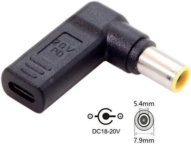 Main image of Xiwai CY  UC-112-7954MM USB 3.1 Type C USB-C to DC 20V 7.9*5.4mm Adapter PD Emulator Trigger 90 Degree Angled