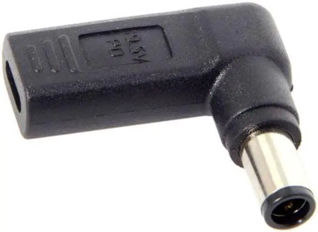 Alt view image 4 of 5 - Cablecc CY UC-112-7450HP USB 3.1 Type C USB-C to DC 7.4*5.0mm HP Adapter PD Emulator Trigger 90 Degree Angled