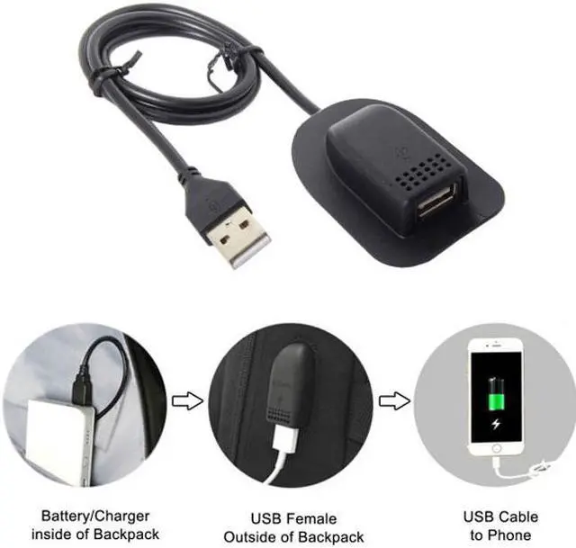 Alt view image 4 of 7 - Chenyang Cable Backpack USB Charging Cable Practical Convenient Outdoor Travel Camping External