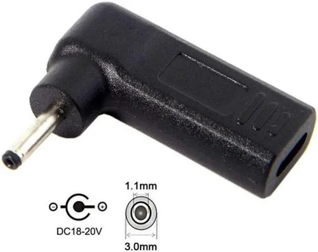 Alt view image 5 of 5 - Chenyang Cable USB 3.1 Type C USB-C to DC 20V 3.0*1.1mm Adapter PD Emulator Trigger 90 Degree Angled