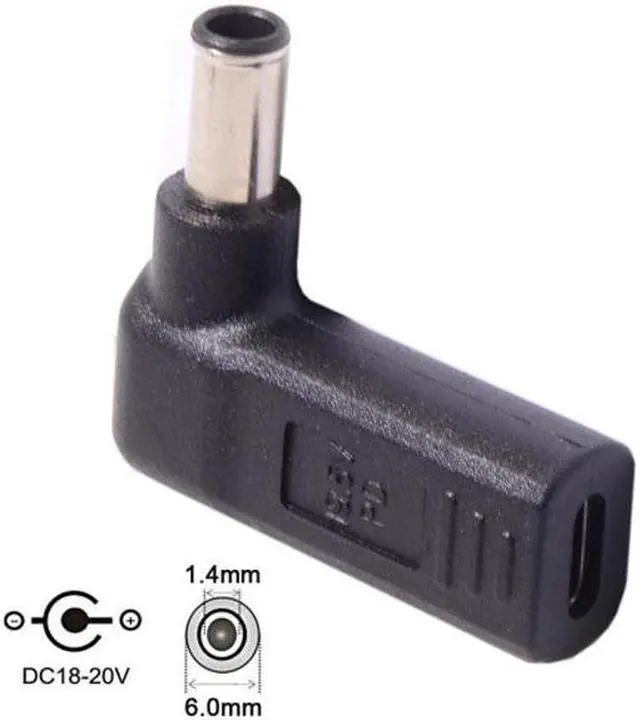 Alt view image 2 of 4 - Chenyang Cable USB 3.1 Type C USB-C to DC 19V 6.0*1.4mm Adapter PD Emulator Trigger 90 Degree Angled