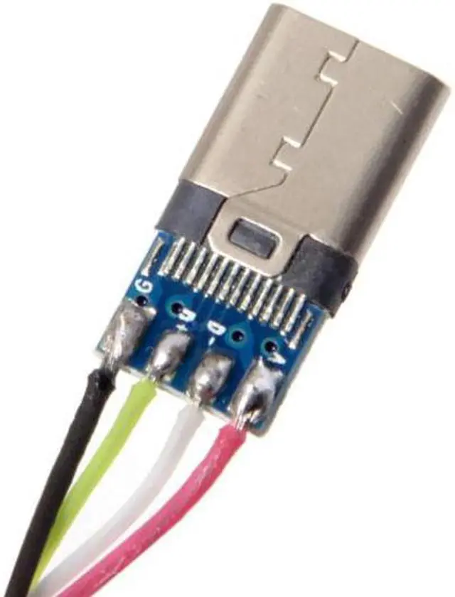 Alt view image 2 of 6 - Chenyang Cable 5pcs/lot DIY 24pin USB Type C USB-C Male OTG Host Type 5.1k Resistor with Black Housing Cover