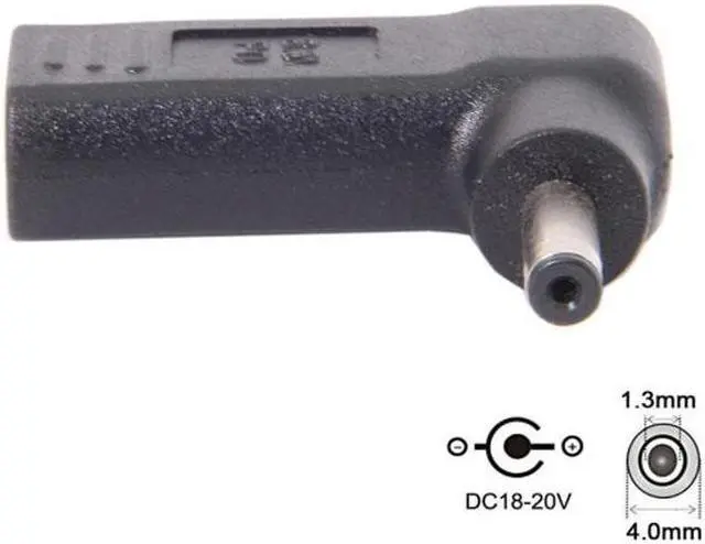 Alt view image 3 of 4 - KAIBOXIXI USB 3.1 Type C USB-C to DC 19V 4.0*1.3mm Adapter PD Emulator Trigger 90 Degree Angled