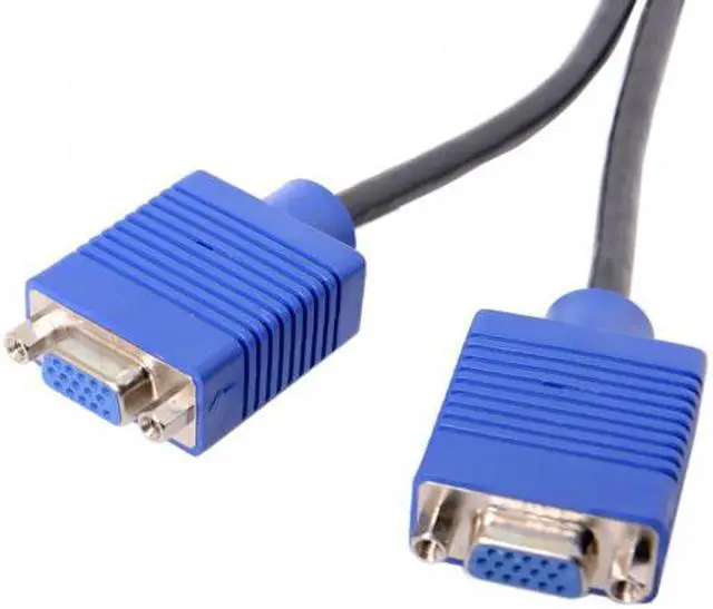 Alt view image 4 of 4 - Cablecc DMS-59pin Male to Dual 15Pin VGA RGB Female Splitter Extension Cable for PC Graphics Card