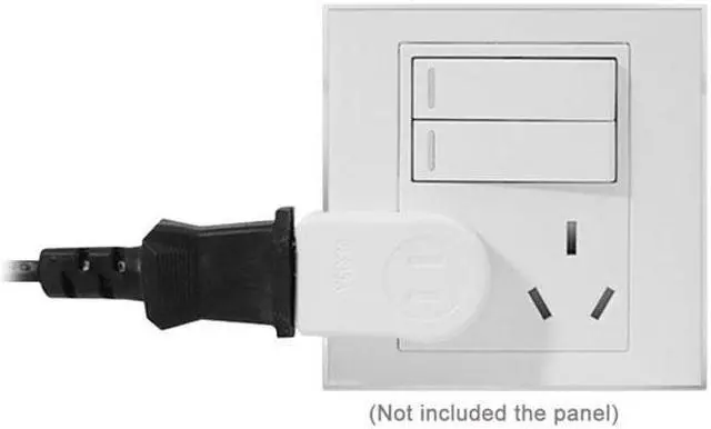 Alt view image 5 of 7 - NEMA 1-15P USA Outlet Saver Power Extension Adapter 2-prong 2 Outlets 90 Degree Up Down Angled