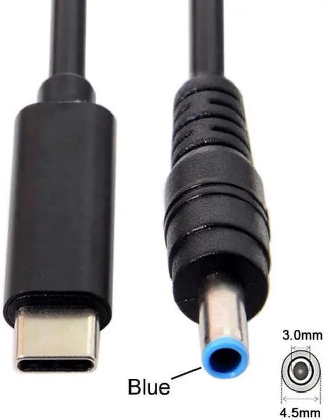 Alt view image 2 of 7 - Chenyang Cable Type C USB-C Input to DC 4.5*3.0mm Power PD Charge Cable for Laptop 18-20V