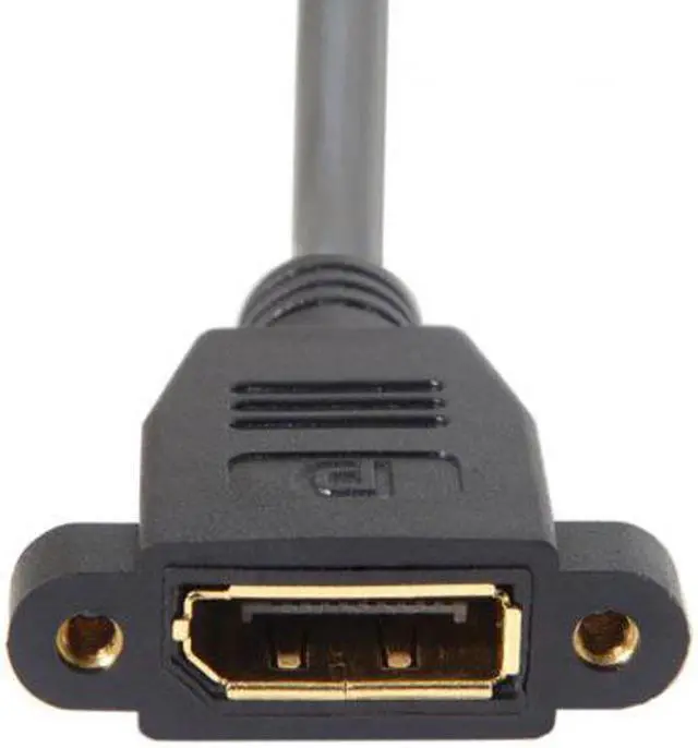 Alt view image 3 of 7 - Jimier Cable DisplayPort Display Port Male to Female 90 Degree Left Down Angled Extension Cable