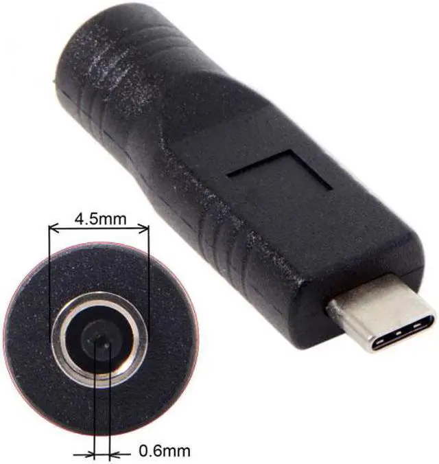 Alt view image 5 of 5 - Chenyang Cable DC Jack 4.5x3.0x0.6mm Input to USB-C Type-C Power Plug Charge Adapter for Laptop Phone