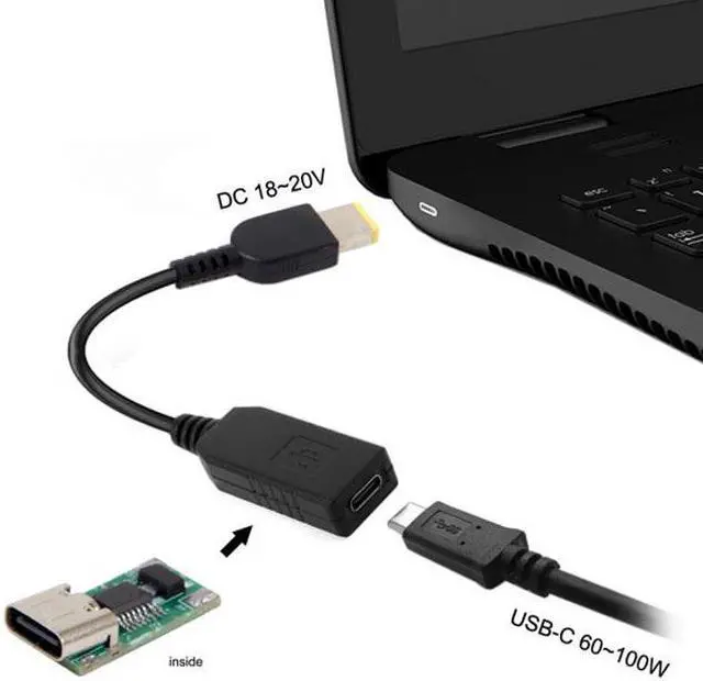 Alt view image 6 of 7 - Xiwai CY  UC-100-1145MM USB 3.1 Type C USB-C to Rectangle 11.0*4.5mm Power Plug PD Emulator Trigger Charge Cable for ThinkPad X1 Carbon
