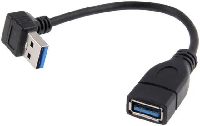 Alt view image 5 of 5 - Chenyang Cable Down Angled USB 3.0 Type-A Male to USB 3.0 Type-A Female Extension Cable 20cm 5Gbps 90 Degree