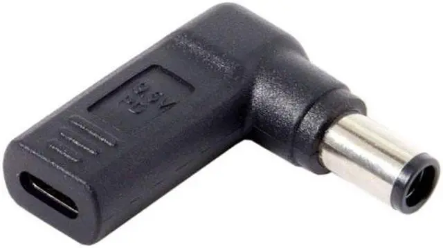 Alt view image 2 of 5 - Cablecc CY UC-112-7450HP USB 3.1 Type C USB-C to DC 7.4*5.0mm HP Adapter PD Emulator Trigger 90 Degree Angled