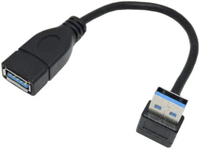 Main image of CYSM Up Angled USB 3.0 Type-A Male to USB 3.0 Type-A Female Extension Cable 20cm 5Gbps 90 Degree