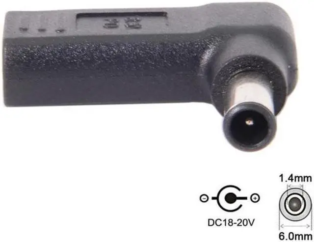 Alt view image 3 of 4 - Chenyang Cable USB 3.1 Type C USB-C to DC 19V 6.0*1.4mm Adapter PD Emulator Trigger 90 Degree Angled