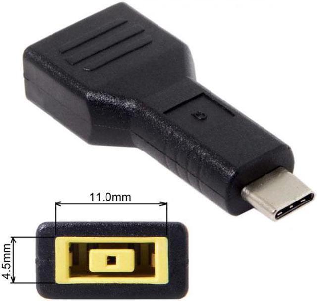 Alt view image 4 of 5 - KAIBOXIXI Rectangle Jack Lenovo Input to USB-C Type-C Power Plug Charge Adapter for Laptop Phone