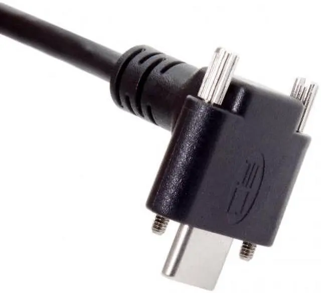 Alt view image 2 of 7 - Cablecc 1.2M Down Up Angled USB 3.1 Type-C Dual Screw Locking to Standard USB3.0 Data Cable 90 Degree for Camera