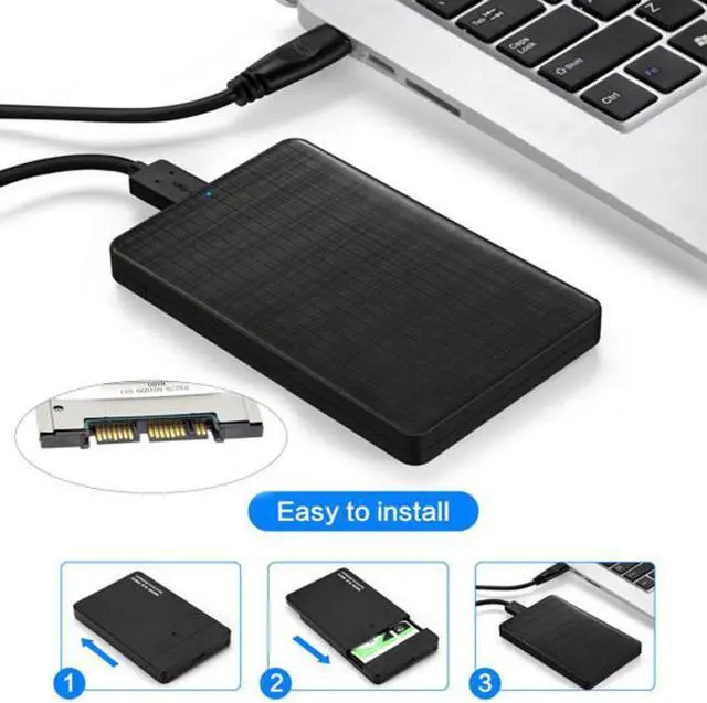 Alt view image 6 of 6 - KAIBOXIXI USB 3.1 Type-C USB-C to 1.8 inch Micro SATA 16pin 7+9 SSD to External Hard disk Enclosure
