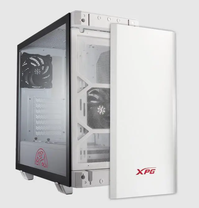 Alt view image 2 of 8 - XPG INVADER ATX Mid Tower Chassis -White - INVADER-WHCWW