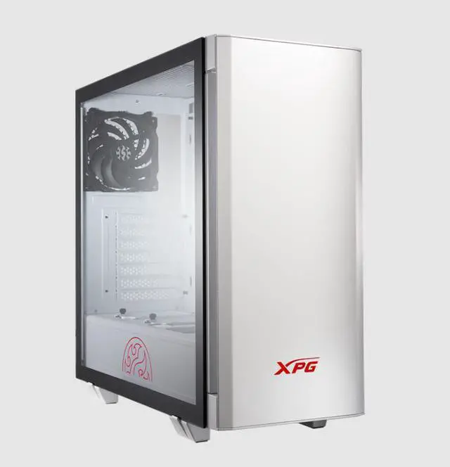 Alt view image 3 of 8 - XPG INVADER ATX Mid Tower Chassis -White - INVADER-WHCWW