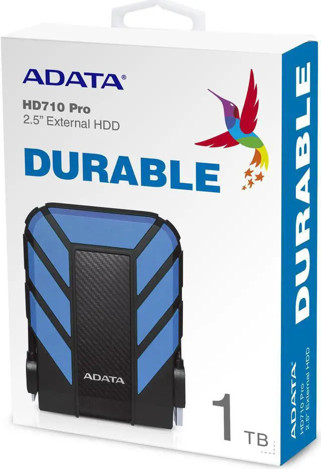 Alt view image 6 of 7 - ADATA HD710 Pro External Hard Drive: Blue 1TB USB 3.1 | Durable, Waterproof, Dustproof Portable HDD | Shock Vibration Sensing Technology | Ratings: IPX8 MIL-STD-810G 516.6 | 3yr Warranty
