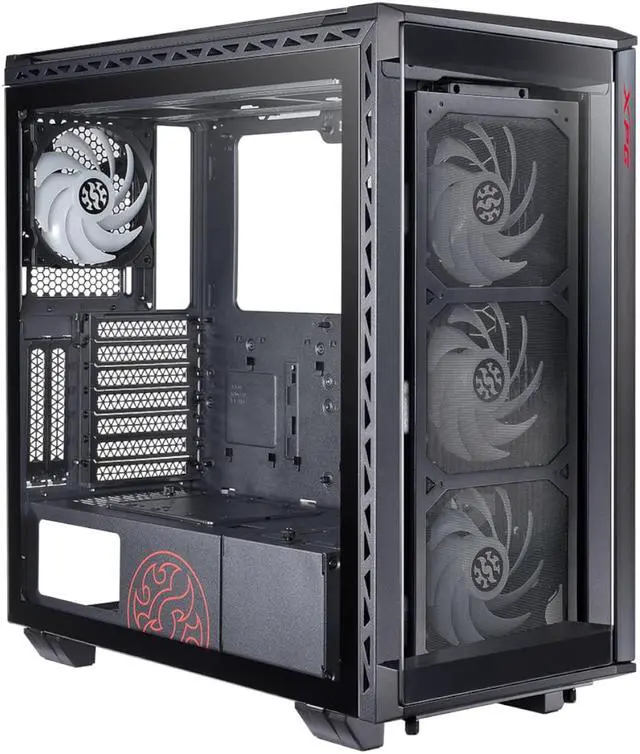 Alt view image 5 of 13 - XPG BATTLECRUISER ATX Super Mid Tower Case-Black-BATTLECRUISER-BKCWW