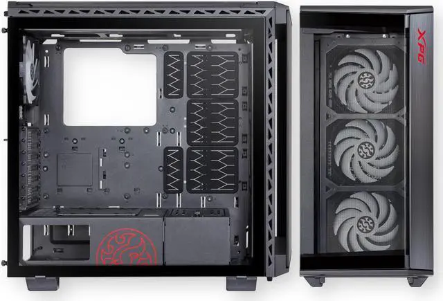 Alt view image 4 of 13 - XPG BATTLECRUISER ATX Super Mid Tower Case-Black-BATTLECRUISER-BKCWW