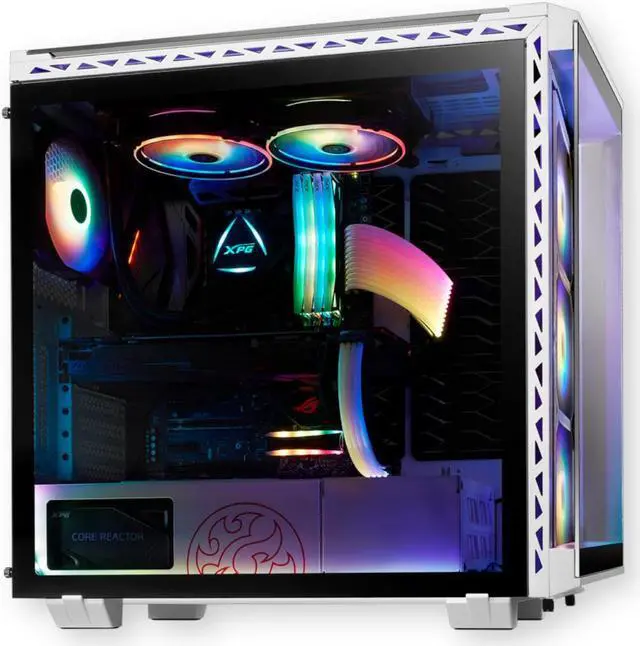 Alt view image 2 of 7 - XPG BATTLECRUISER ATX Mid-Tower RGB Case-White-BATTLECRUISER-WHCWW