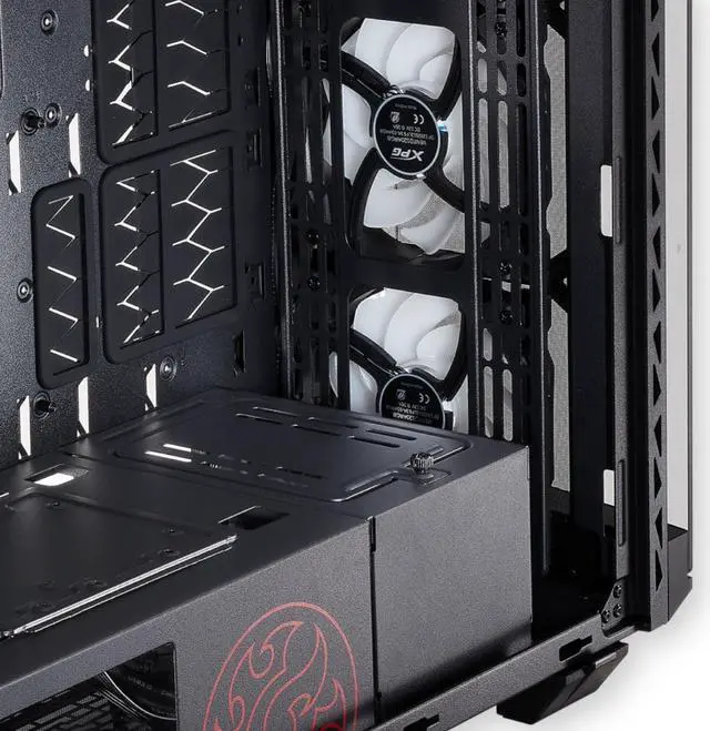 Alt view image 6 of 13 - XPG BATTLECRUISER ATX Super Mid Tower Case-Black-BATTLECRUISER-BKCWW