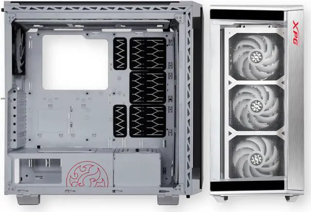Alt view image 4 of 7 - XPG BATTLECRUISER ATX Mid-Tower RGB Case-White-BATTLECRUISER-WHCWW