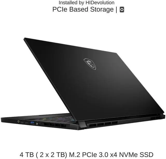 Alt view image 5 of 7 - HIDevolution MSI Stealth GS66 12UGS 15.6" QHD 240Hz, 1.8 GHz i9-12900H, RTX 3070 Ti, 64 GB 4800MHz RAM, 4 TB PCIe SSD, Windows 11 Pro