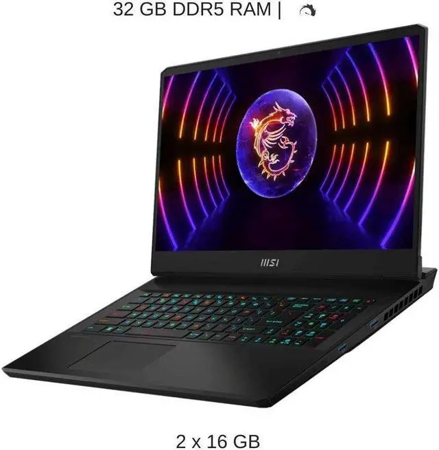 Alt view image 4 of 7 - HIDevolution MSI Vector GP77 13VG 17.3" QHD 240Hz, 2.6 GHz i9-13900H, RTX 4070, 32 GB DDR5 RAM, 8 TB PCIe SSD, Windows 11 Pro
